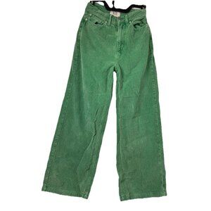 BDG Wide Leg Corduroy Pants in Green